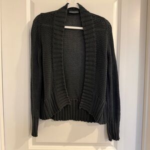 Wooden Ships Chunky Open Knit Grey Cardigan